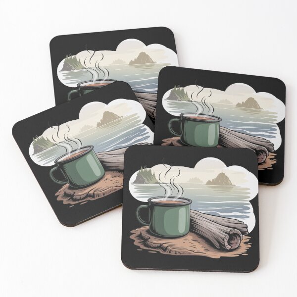 Item preview, Cozy Quadra Island camping - travel designed and sold by DamioPolArt.