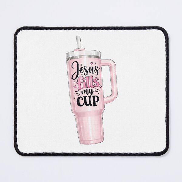 Item preview, Jesus Fills My Cup Christian Pink Tumbler Art designed and sold by OutBox-.
