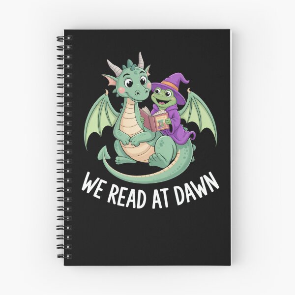 Item preview, We Read At Dawn Dragon Frog Wizard Reading Book designed and sold by SuperAndSocial.