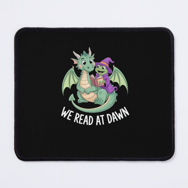 Item preview, We Read At Dawn Dragon Frog Wizard Reading Book designed and sold by SuperAndSocial.