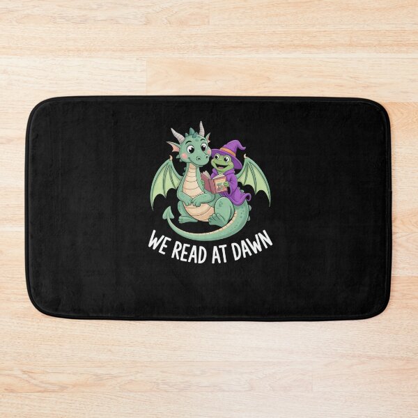 Item preview, We Read At Dawn Dragon Frog Wizard Reading Book designed and sold by SuperAndSocial.
