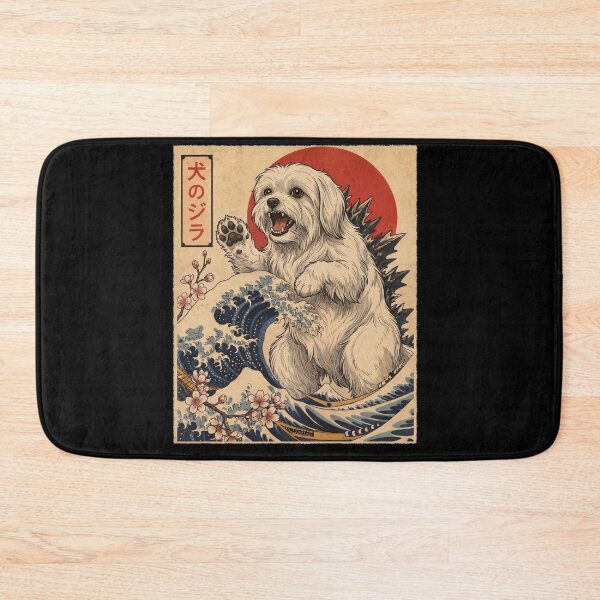Item preview, Maltese Dogzilla Japanese Wave Art Dog Owner designed and sold by TerryConnells.