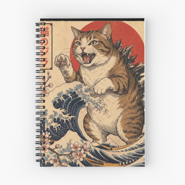 Item preview, Manx Catzilla Japanese Wave Art Cat Owner designed and sold by TerryConnells.