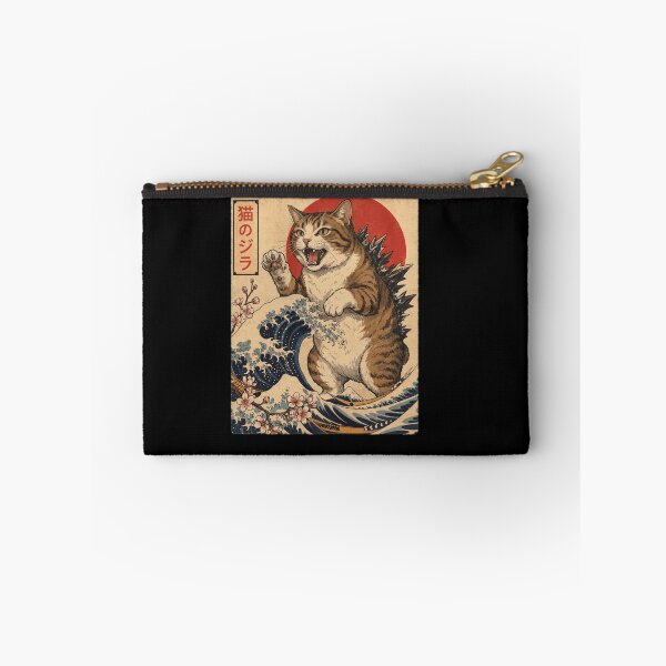 Item preview, Manx Catzilla Japanese Wave Art Cat Owner designed and sold by TerryConnells.