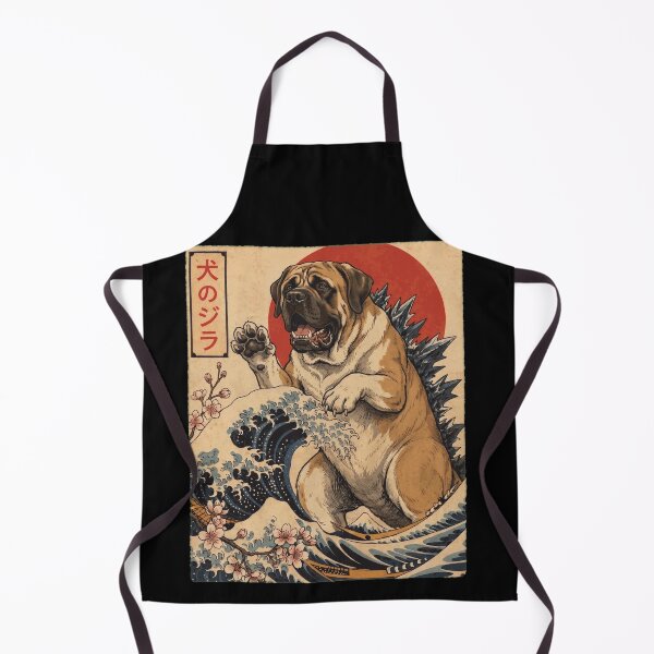 Item preview, Mastiff Dogzilla Japanese Wave Art Dog Owner designed and sold by TerryConnells.