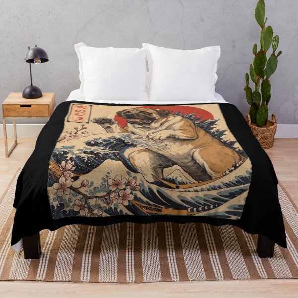 Item preview, Mastiff Dogzilla Japanese Wave Art Dog Owner designed and sold by TerryConnells.