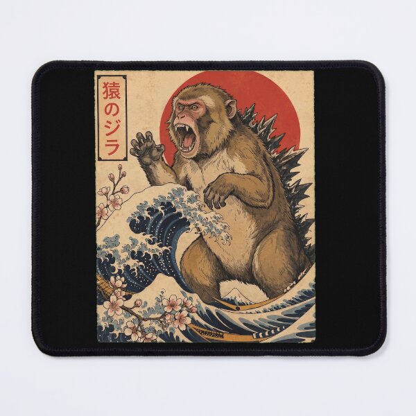 Item preview, Monkeyzilla Japanese Wave Art Animal Monkey Lover designed and sold by TerryConnells.