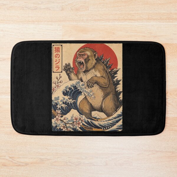 Item preview, Monkeyzilla Japanese Wave Art Animal Monkey Lover designed and sold by TerryConnells.