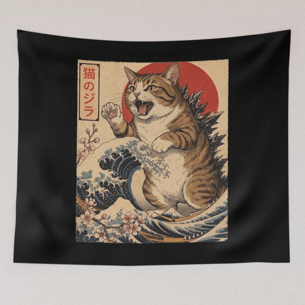 Item preview, Munchkin Catzilla Japanese Wave Art Cat Owner designed and sold by TerryConnells.