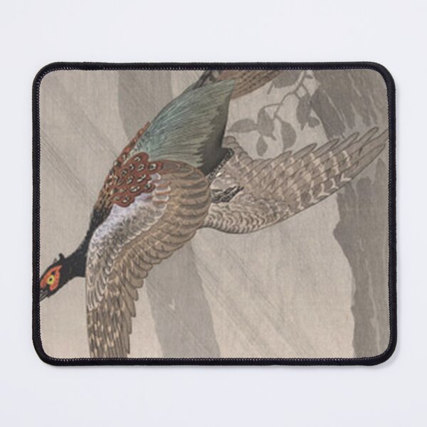 Item preview, Flying Pheasant in Mist: Vintage Ohara Koson Japanese Woodblock Print designed and sold by vekotpu.