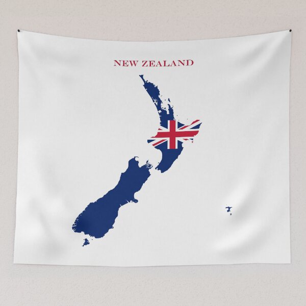 Item preview, New Zealand Map Flag Silhouette Oceania Travel Pride Gift designed and sold by NTGUILTY.