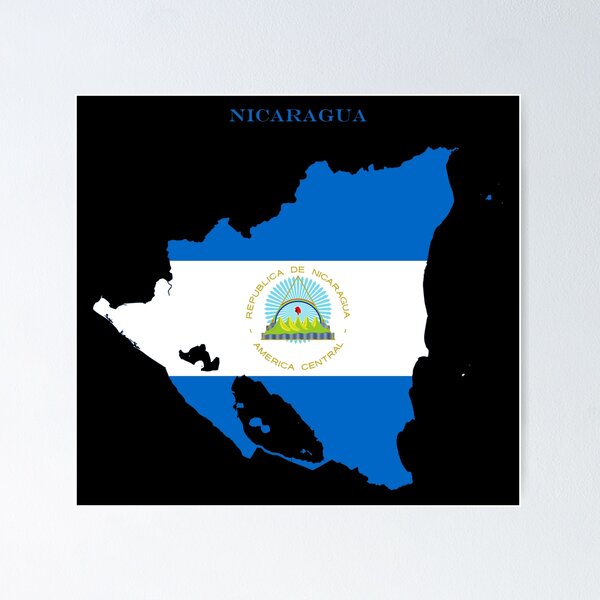 Item preview, Nicaragua Map Flag Silhouette Central America Travel Pride Gift designed and sold by NTGUILTY.