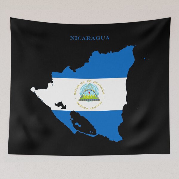 Item preview, Nicaragua Map Flag Silhouette Central America Travel Pride Gift designed and sold by NTGUILTY.
