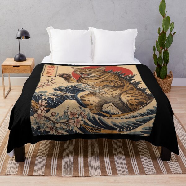 Item preview, Ocicat Catzilla Japanese Wave Art Cat Owner designed and sold by TerryConnells.