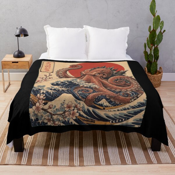 Item preview, Octopuszilla Japanese Wave Art Animal Octopus Lover designed and sold by TerryConnells.