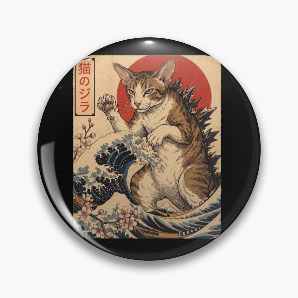 Item preview, Oriental Shorthair Catzilla Japanese Wave Art Cat Owner designed and sold by TerryConnells.