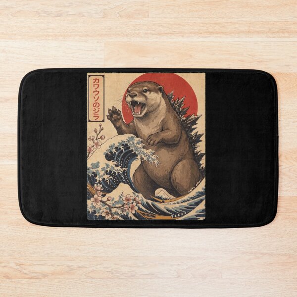 Item preview, Otterzilla Japanese Wave Art Animal Otter Lover designed and sold by TerryConnells.
