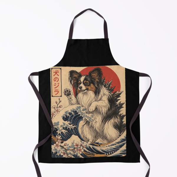 Item preview, Papillon Dogzilla Japanese Wave Art Dog Owner designed and sold by TerryConnells.