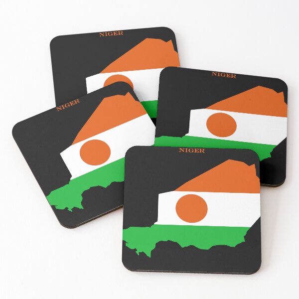 Item preview, Niger Map Flag Silhouette Africa Travel Pride Gift designed and sold by NTGUILTY.