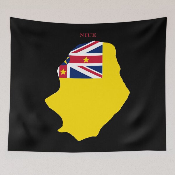 Item preview, Niue Map Flag Silhouette Oceania Pacific Travel Pride Gift designed and sold by NTGUILTY.