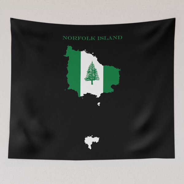 Item preview, Norfolk Island Map Flag Silhouette Oceania Travel Pride Gift designed and sold by NTGUILTY.