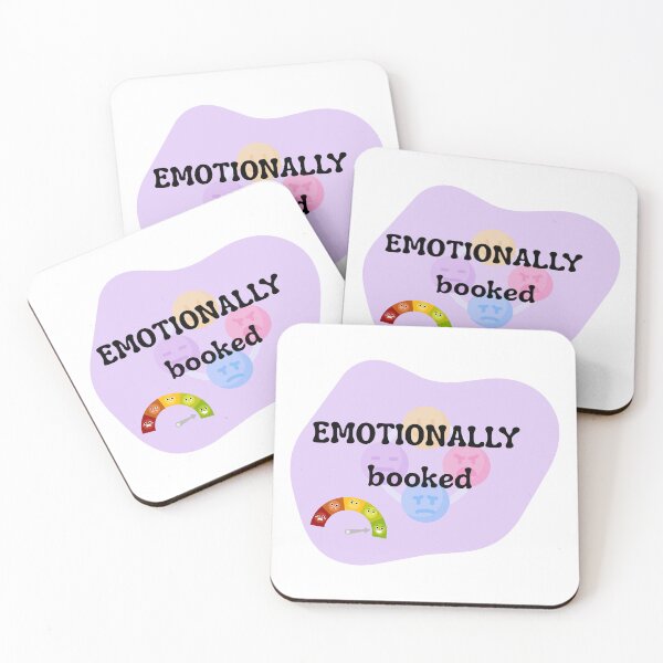 Item preview, Emotionally Booked Sticker | Funny Mental Health Quote Design | Introvert Mood Pastel Art designed and sold by Pandey14.