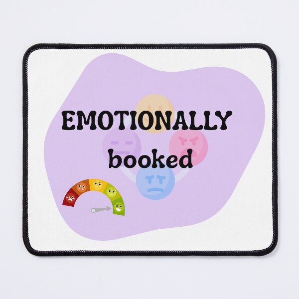 Item preview, Emotionally Booked Sticker | Funny Mental Health Quote Design | Introvert Mood Pastel Art designed and sold by Pandey14.