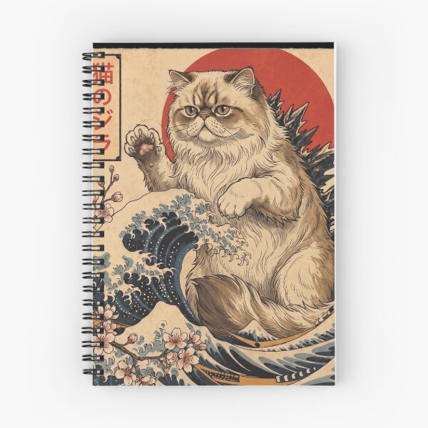 Item preview, Dueño de un gato persa Catzilla, arte de la ola japonesa designed and sold by TerryConnells.