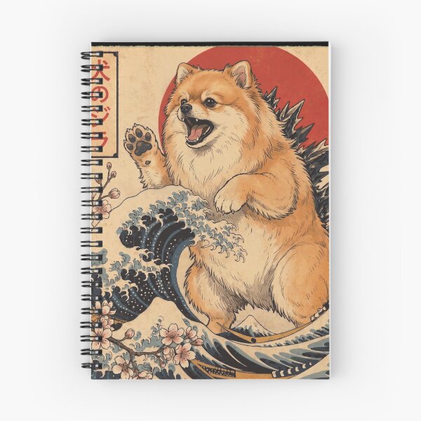Artikelvorschau, Pomeranian Dogzilla Japanische Wellenkunst Hundebesitzer entworfen und verkauft von TerryConnells.