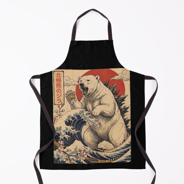Item preview, Polar Bearzilla Japanese Wave Art Animal Polar Bear Lover designed and sold by TerryConnells.
