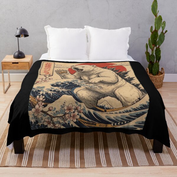Item preview, Polar Bearzilla Japanese Wave Art Animal Polar Bear Lover designed and sold by TerryConnells.