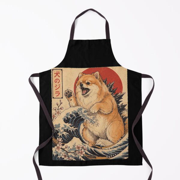 Item preview, Pomeranian Dogzilla Japanese Wave Art Dog Owner designed and sold by TerryConnells.