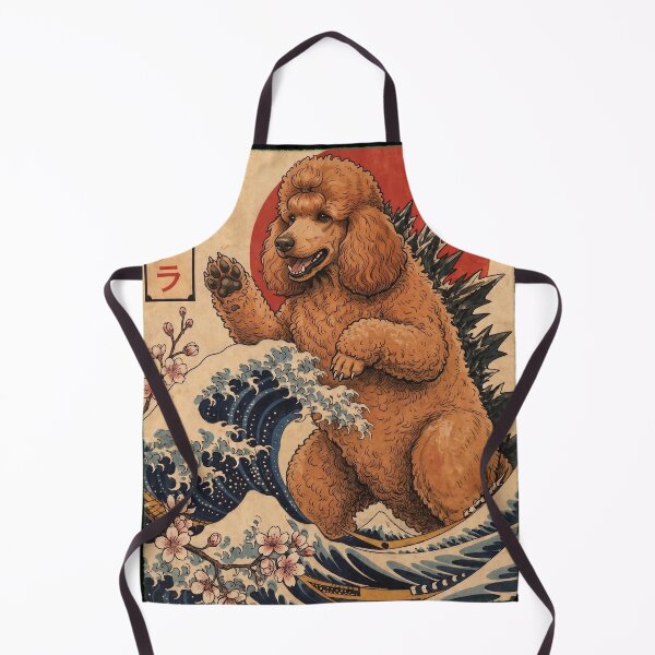 Item preview, Poodle Dogzilla Japanese Wave Art Dog Owner designed and sold by TerryConnells.