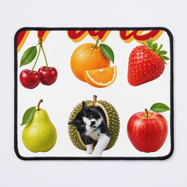 Item preview, Funny Fruits Cat Collage Retro Fruitcore Aesthetic Sticker Design designed and sold by BVNKGRAPH WORKS.