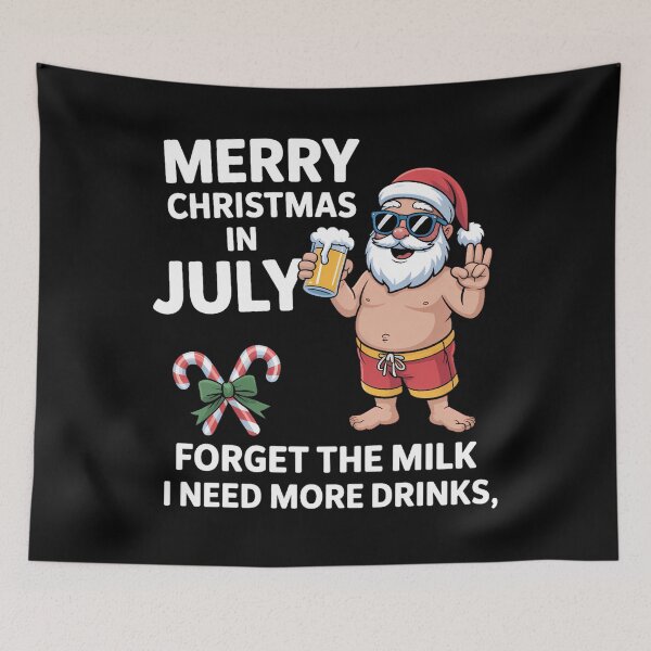 Item preview, Christmas in July santa Summer Vacation Beach Lovers Santa designed and sold by TrinaEspinoza.