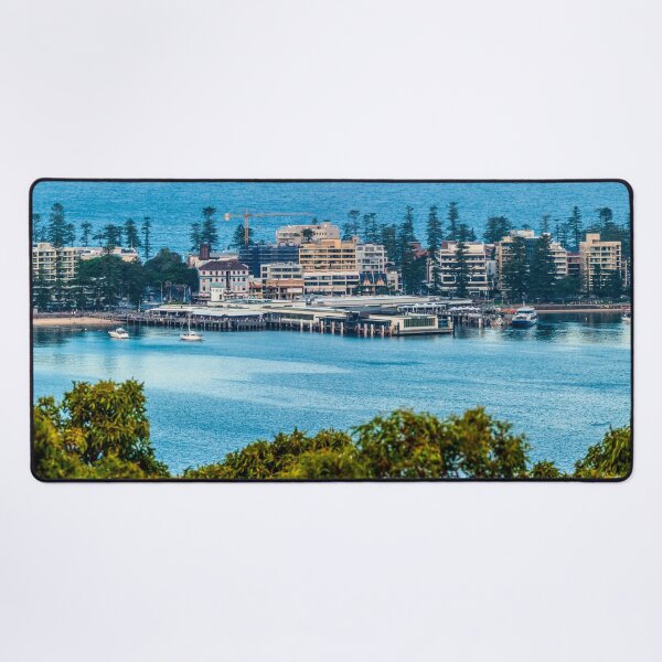 Item preview, Panoramic View of Manly Cove & Manly Wharf | Iconic North Harbour, Sydney, NSW, Australia Art designed and sold by Ross.A.Campbell.