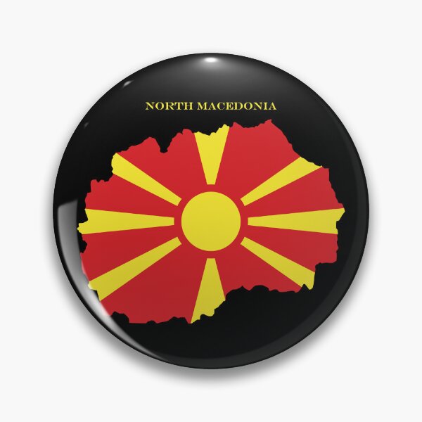 Item preview, North Macedonia Map Flag Silhouette Europe Travel Pride Gift designed and sold by NTGUILTY.