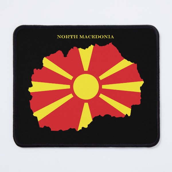 Item preview, North Macedonia Map Flag Silhouette Europe Travel Pride Gift designed and sold by NTGUILTY.