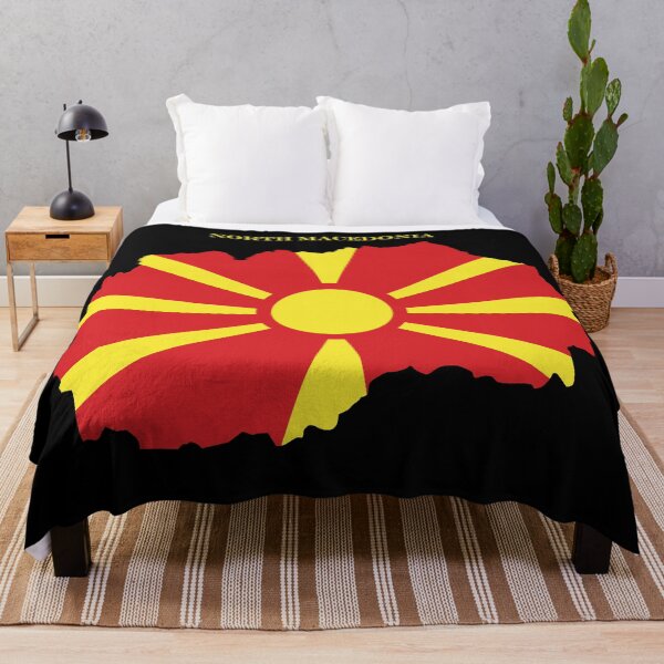 Item preview, North Macedonia Map Flag Silhouette Europe Travel Pride Gift designed and sold by NTGUILTY.
