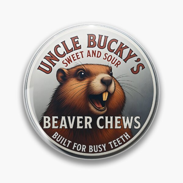Item preview, Uncle Bucky's Sweet and Sour Beaver Chews — Funny Vintage Sticker designed and sold by Sacred Absurdist.
