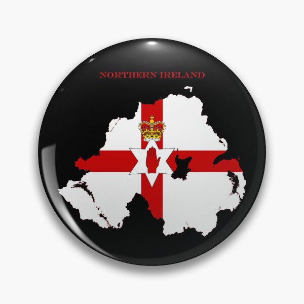 Item preview, Northern Ireland Map Flag Silhouette UK Travel Pride Gift designed and sold by NTGUILTY.