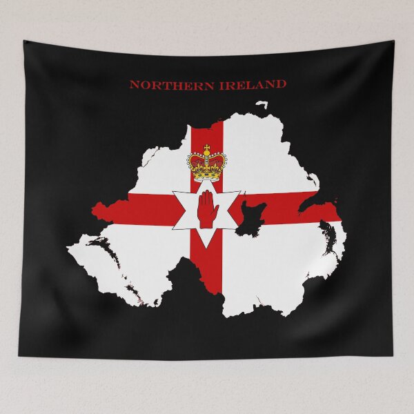 Item preview, Northern Ireland Map Flag Silhouette UK Travel Pride Gift designed and sold by NTGUILTY.