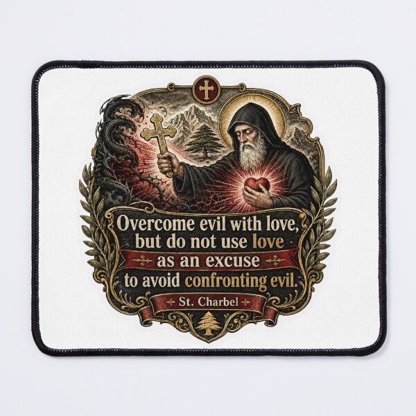 Item preview, Saint Charbel Wisdom Quotes designed and sold by Airimo.