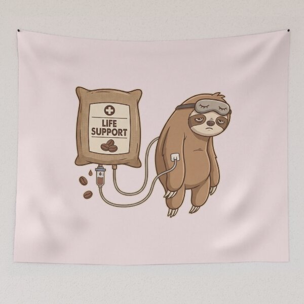 Item preview, Coffee life support funny sloth  designed and sold by Emmatshirt1.