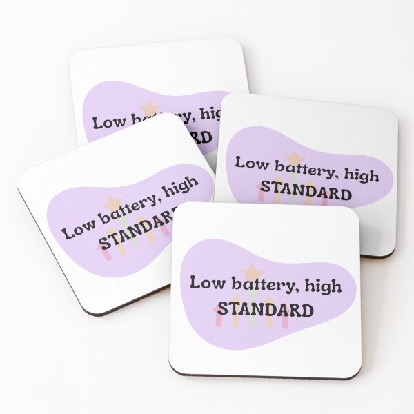 Item preview, Low Battery, High Standards Sticker | Funny Introvert Quote | Social Battery Humor Design designed and sold by Pandey14.