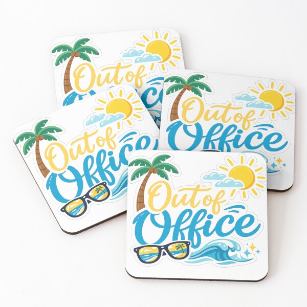 Item preview, Out Of Office Vacation Mood Sticker designed and sold by Crybyte Studio.