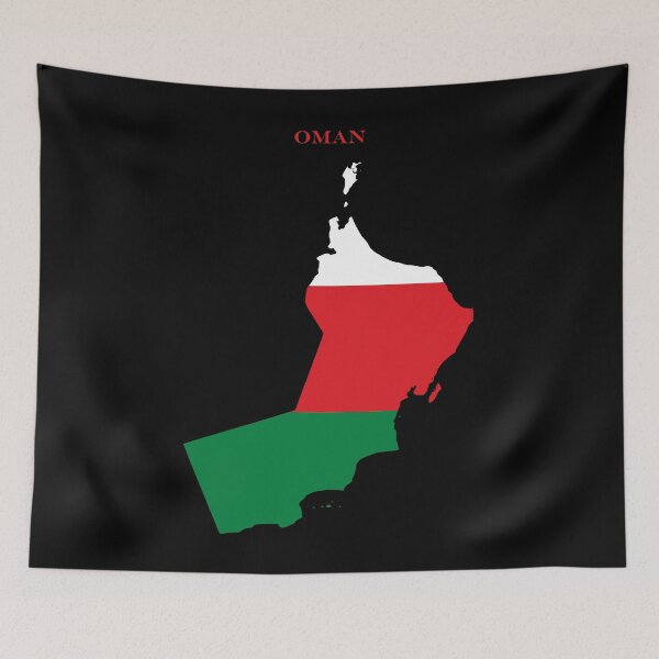 Item preview, Oman Map Flag Silhouette Middle East Travel Pride Gift designed and sold by NTGUILTY.