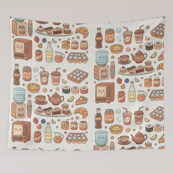 Item preview, Kawaii Cafe Treats & Sweet Drinks Aesthetic Graphic designed and sold by LunaVales.