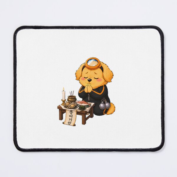 Item preview, KOREA HAENAM - Cute Chibi Golden Retriever Praying Pungeonje Sticker designed and sold by KOREA-HAENAM.