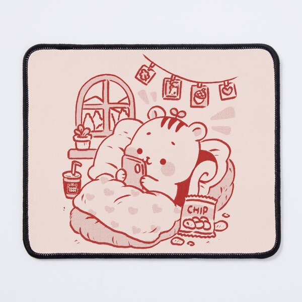 Item preview, Cozy Bed Rotting Club Cute Squirrel Line Art Illustration designed and sold by ToonToos.